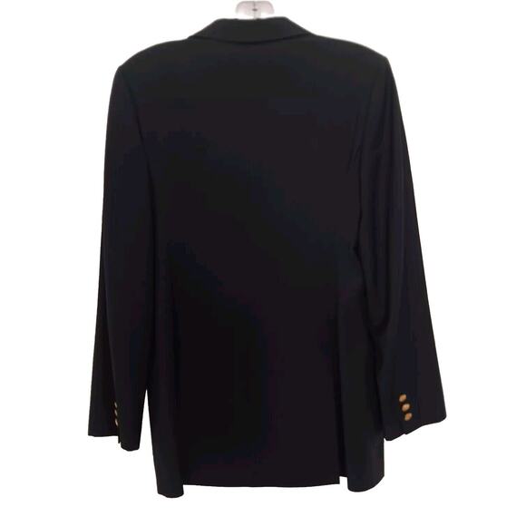 Faconnable Tailleur Albert Goldberg Navy Blue Women's BLAZER Sz 42 GOLD BUTTONS - Picture 5 of 11